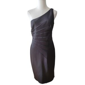 David Meister | Dresses | David Meister Oneshoulder Metallic Dress |  Poshmark